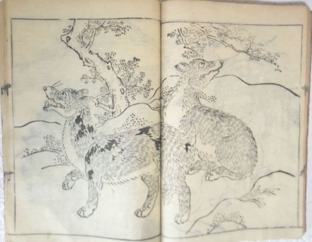 草木鳥獣諸職繪手本(黒摺り版画本)紀朝臣敏作画、伊舟屋善兵衛板、文政元年出版