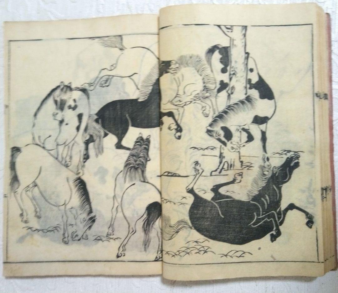 草木鳥獣諸職繪手本(黒摺り版画本)紀朝臣敏作画、伊舟屋善兵衛板、文政元年出版