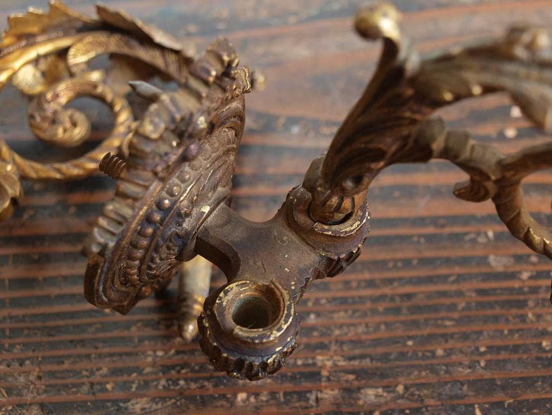 ピアノ用 キャンドルスタンド ２口 ピアノ燭台 金属製 /J932