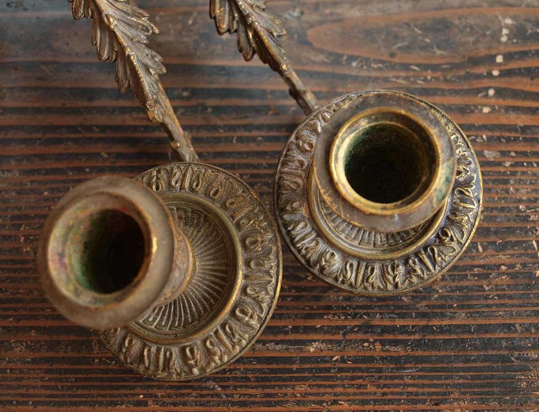 ピアノ用 キャンドルスタンド ２口 ピアノ燭台 金属製 /J932