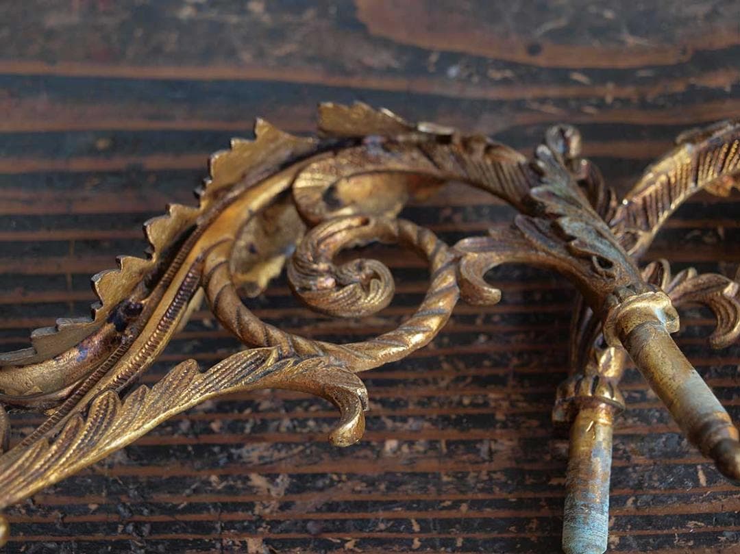 ピアノ用 キャンドルスタンド ２口 ピアノ燭台 金属製 /J932