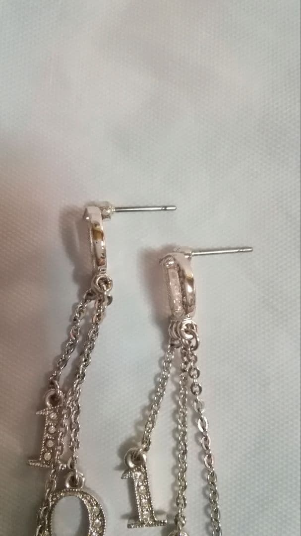 鑑定済み　Christian Dior シルバー ラインストーンピアス