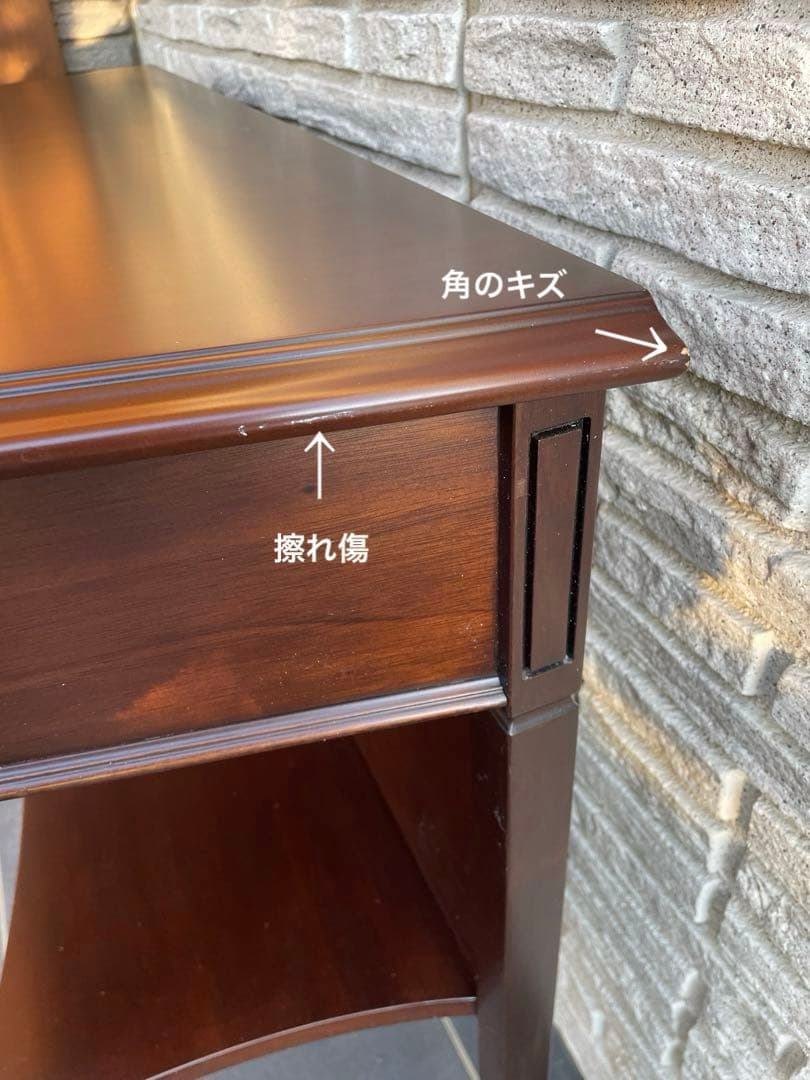 東海家具　コンソールデスク　コンソールテーブル　引き出し付