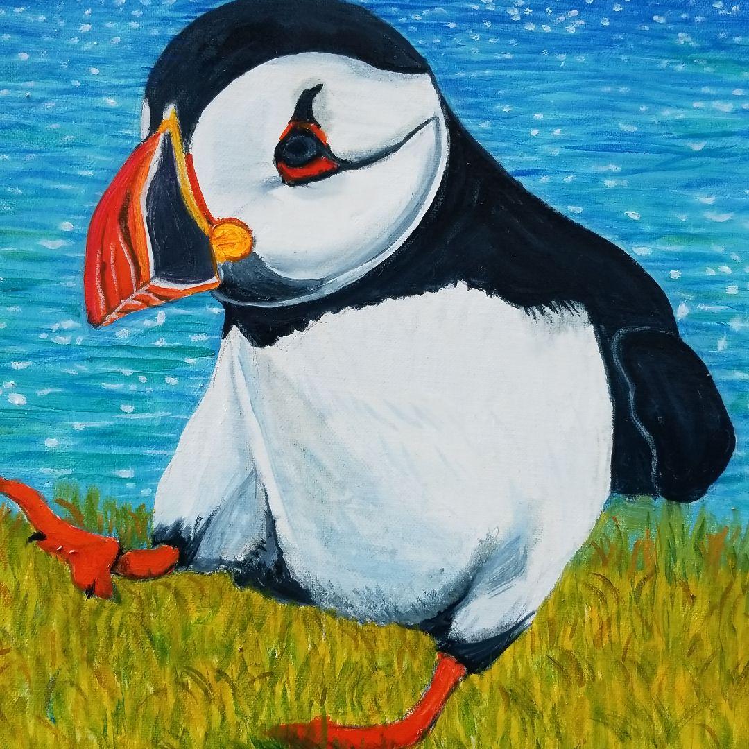 油絵　専用　ペンギンみたいな可愛すぎる鳥パフィン