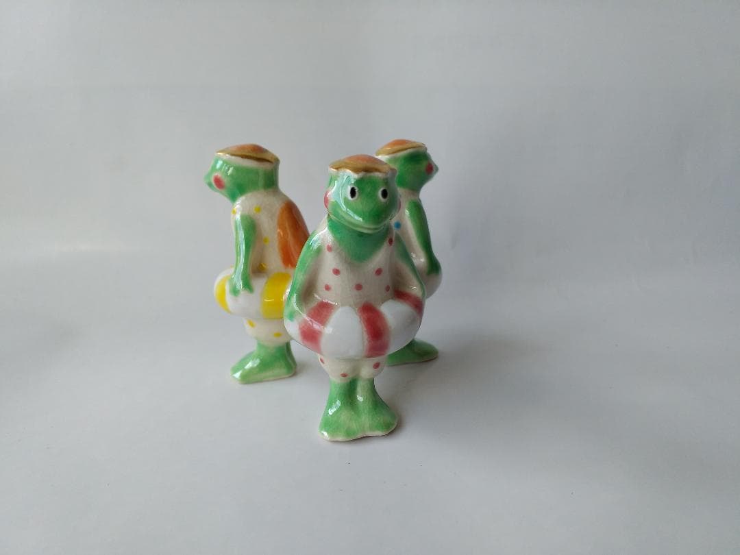 プーギー今岡三四郎 作 河童蓋置 京焼 共箱 共布 栞 蓋置 茶道具 新品