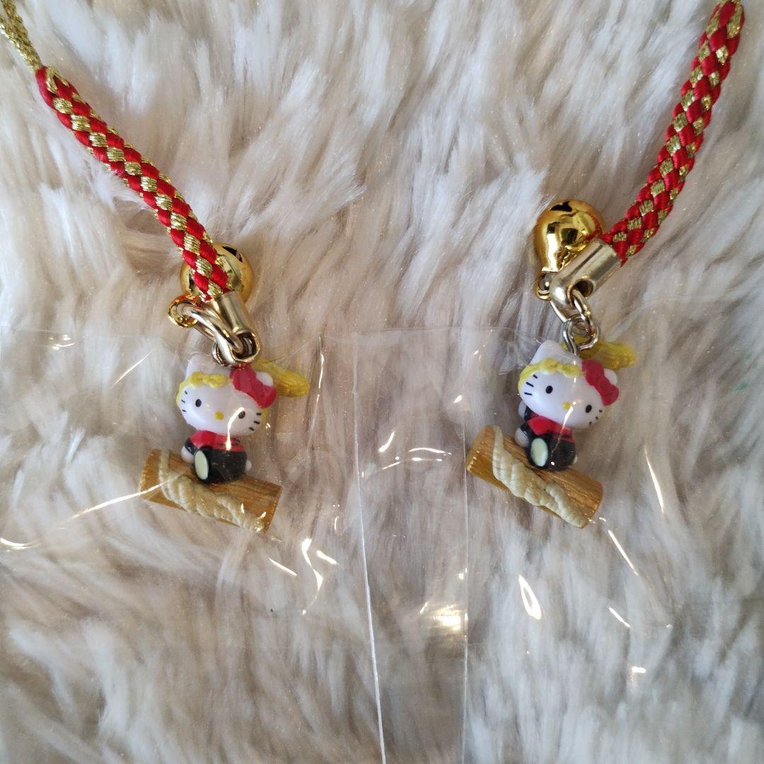 ご当地キティ 信州限定 諏訪御柱祭 根付けストラップ 2つセット レア 2009