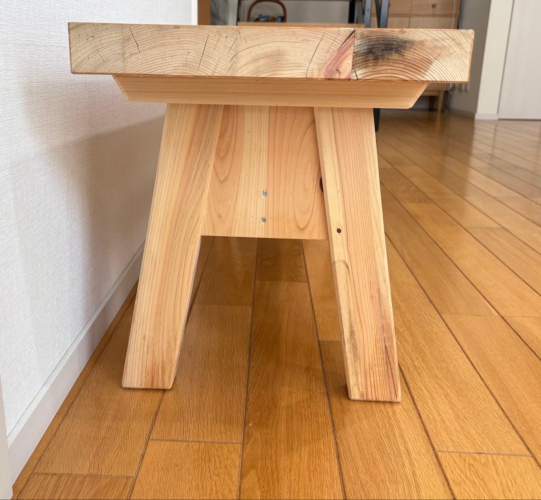 檜のベンチ　天然木