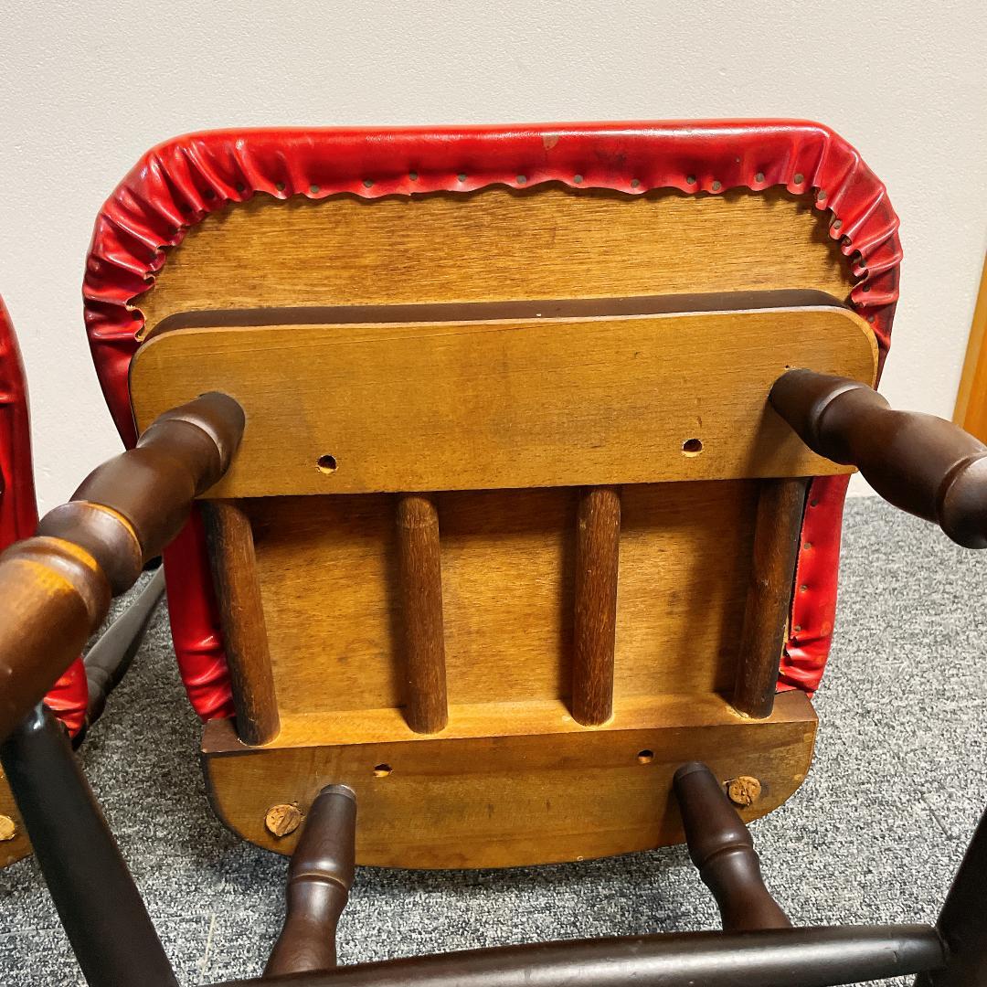 ヴィンテージ　昭和レトロ　ウィンザーチェア 2脚セット　食堂椅子　古家具