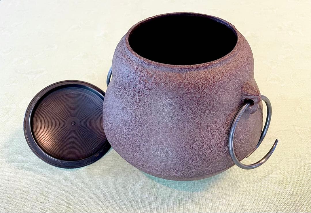 鋳鉄製茶釜　瓢釜　高橋敬典作