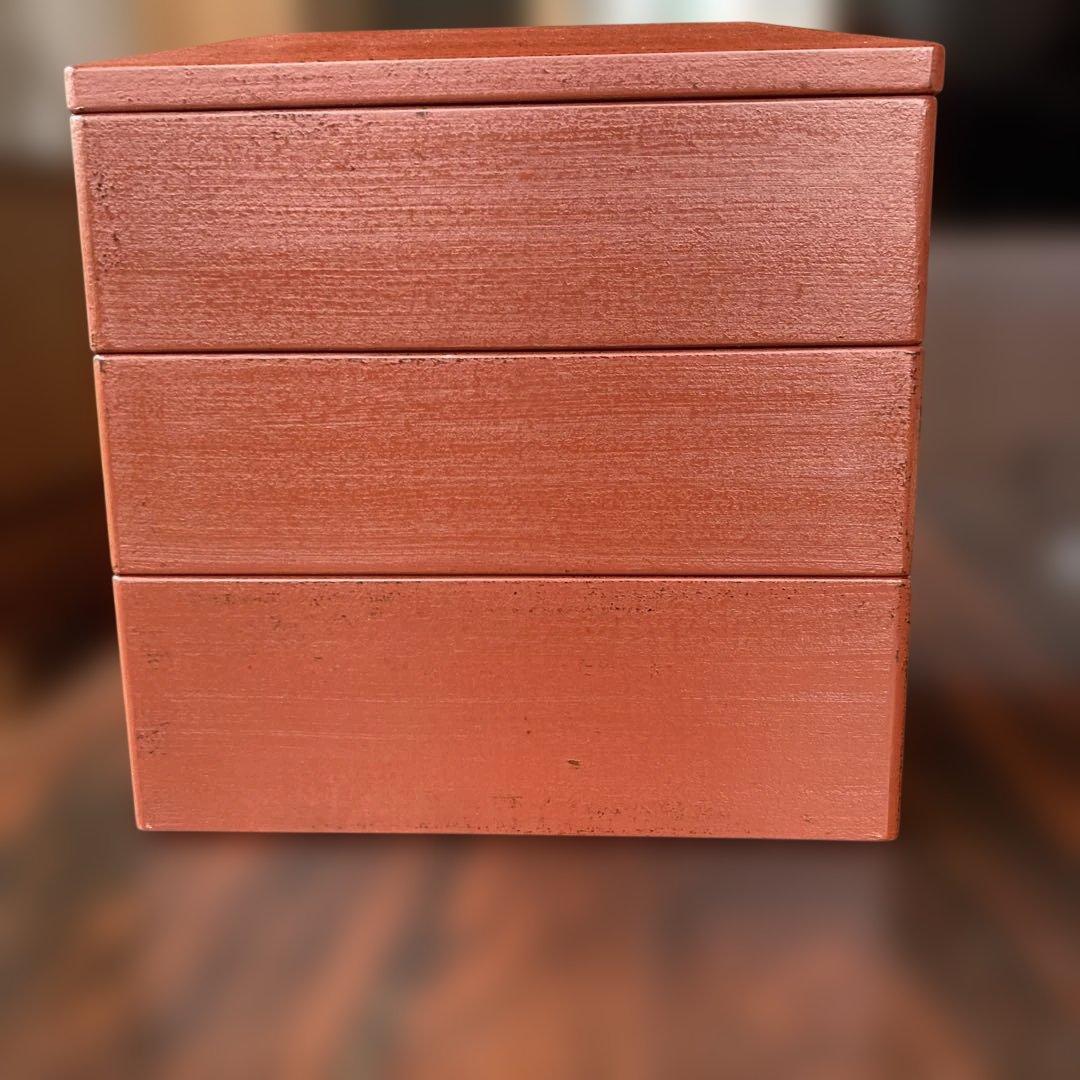 赤木明登　　重箱赤　3段