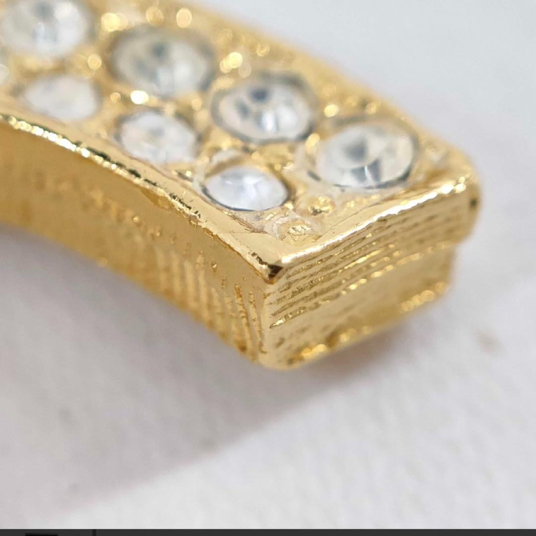 CHANEL ブローチ　ココマーク　ラインストーン　ゴールド