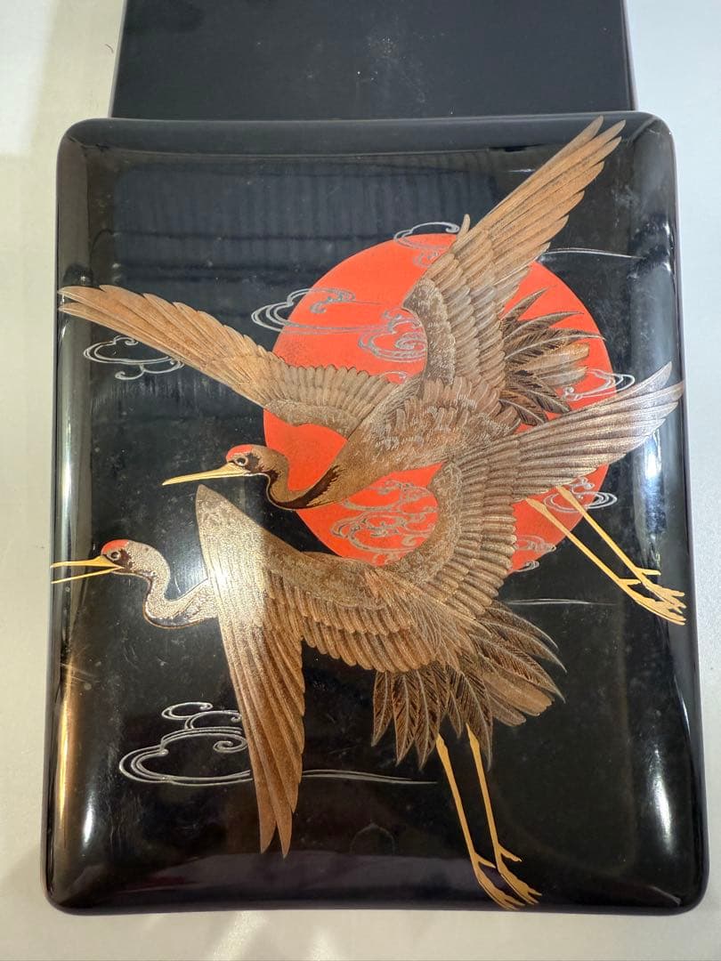 DT668 時代 旭飛鶴蒔絵 文箱