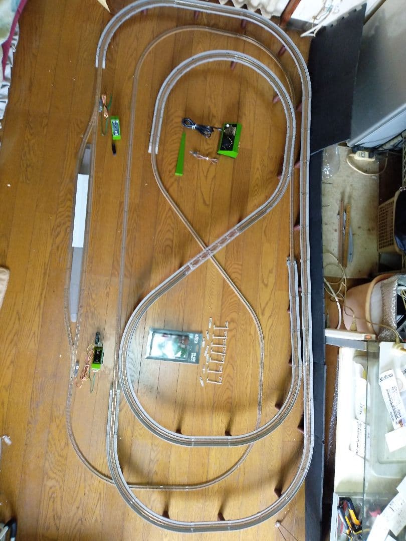 NゲージTOMiXレイアウトフルセット完成一式＋延長パーツセット室内灯他今週限り