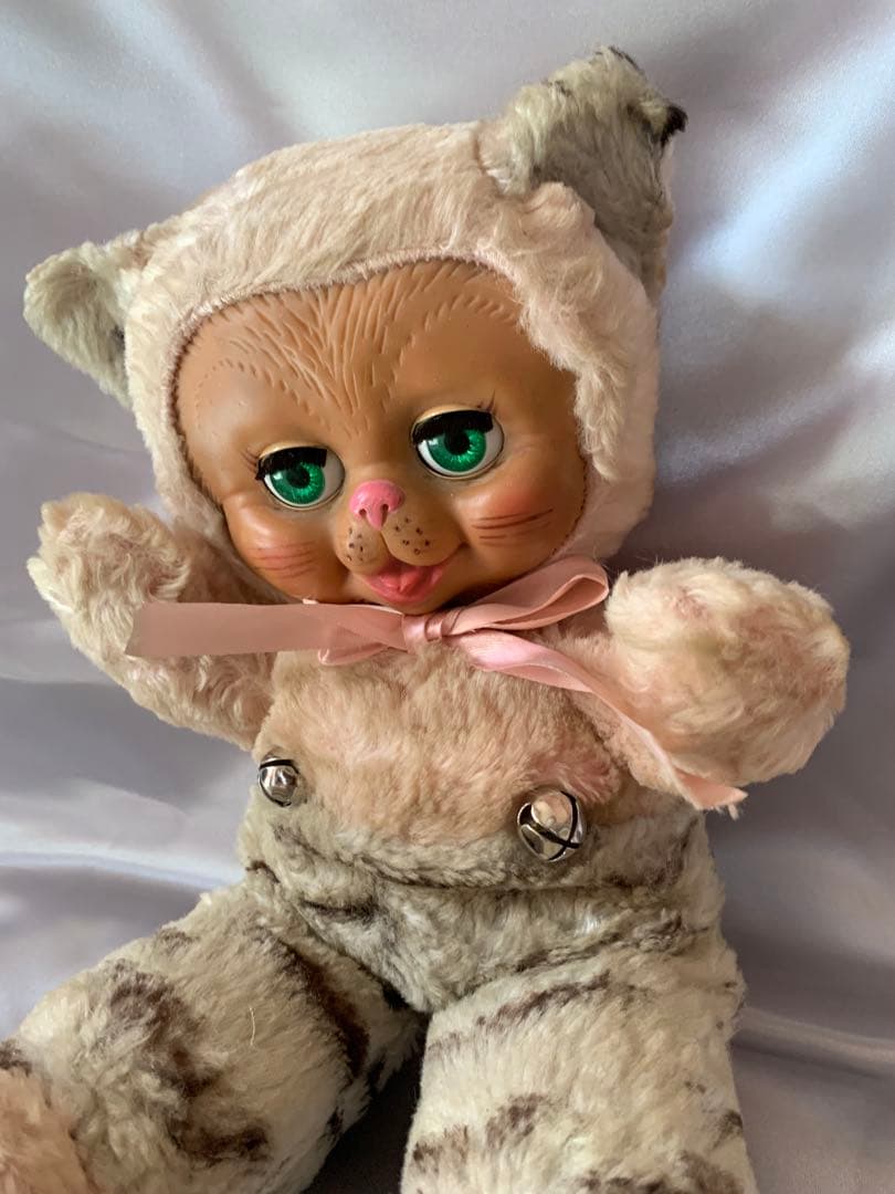 ビンテージドール　ラバーフェイス　ガンド　キティ　スリープアイ　ラバードール　猫