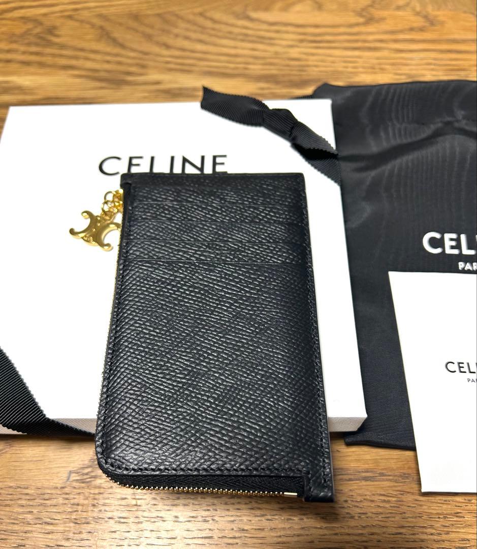 ★★★ちゃま★★★12/30迄★セリーヌ★ジップ付ロングカードホルダー★