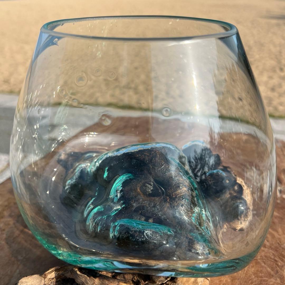 流木ガラス オブジェ中P 花瓶 金魚鉢 ガーデニング テラリウム 観賞魚 容器