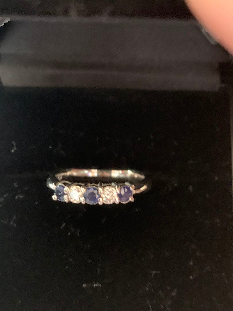 サファイア.ダイヤリング美品