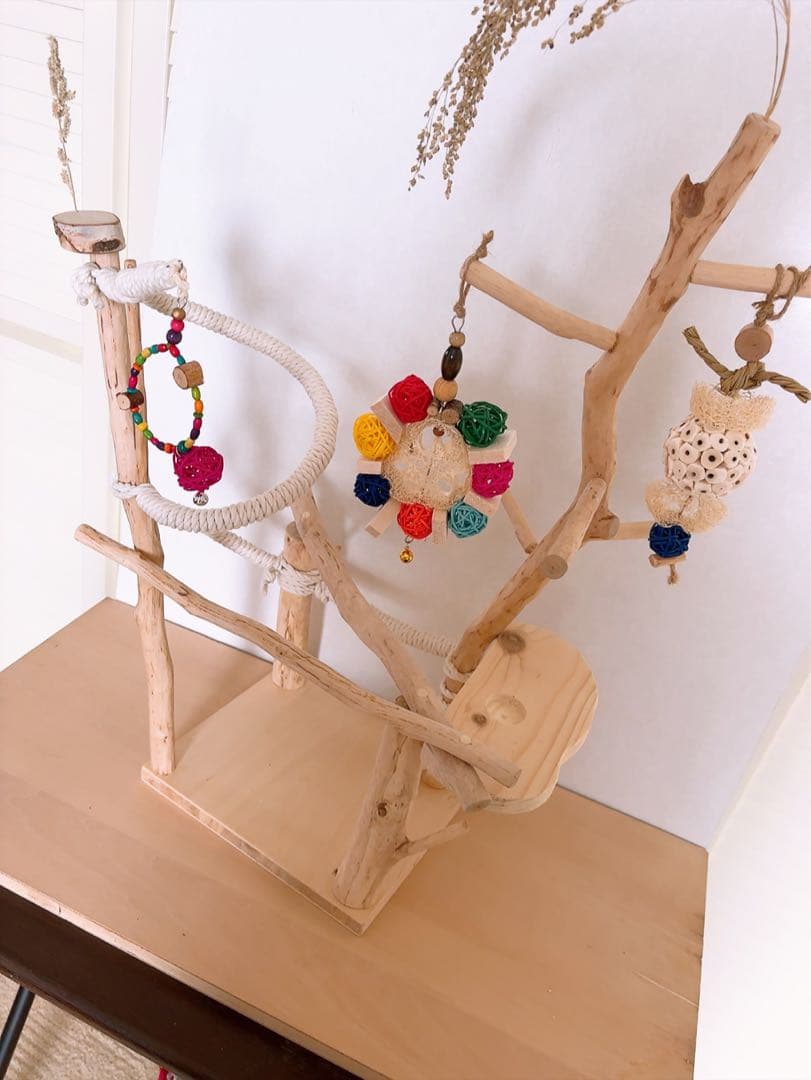 白樺　ロープパーチスタンド♪おもちゃ付きஐ