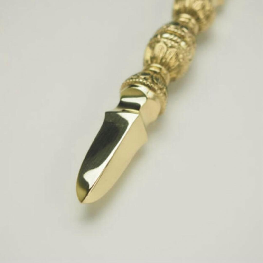 希少　金剛杵　独鈷杵　法具　チベット密教　ビンテージ　バジュラ　仏教美術　黄銅製