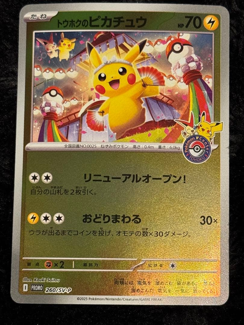 トウホクのピカチュウ　ヒロシマのピカチュウ