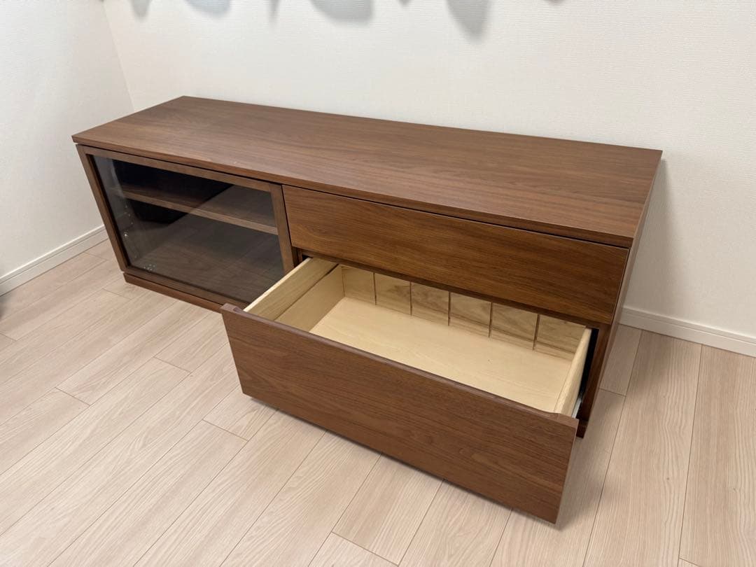 無印良品　木製AVラック　ウォールナット材