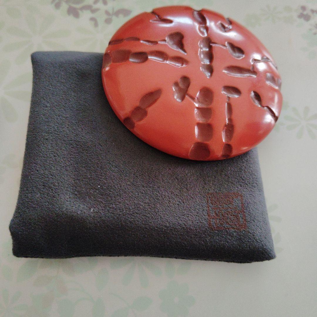 鎌倉彫り小鏡　博古堂　未使用品