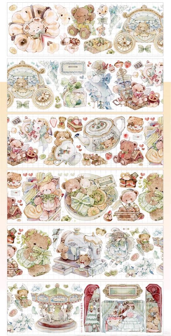 海外 PETテープ マスキングテープ くまさん