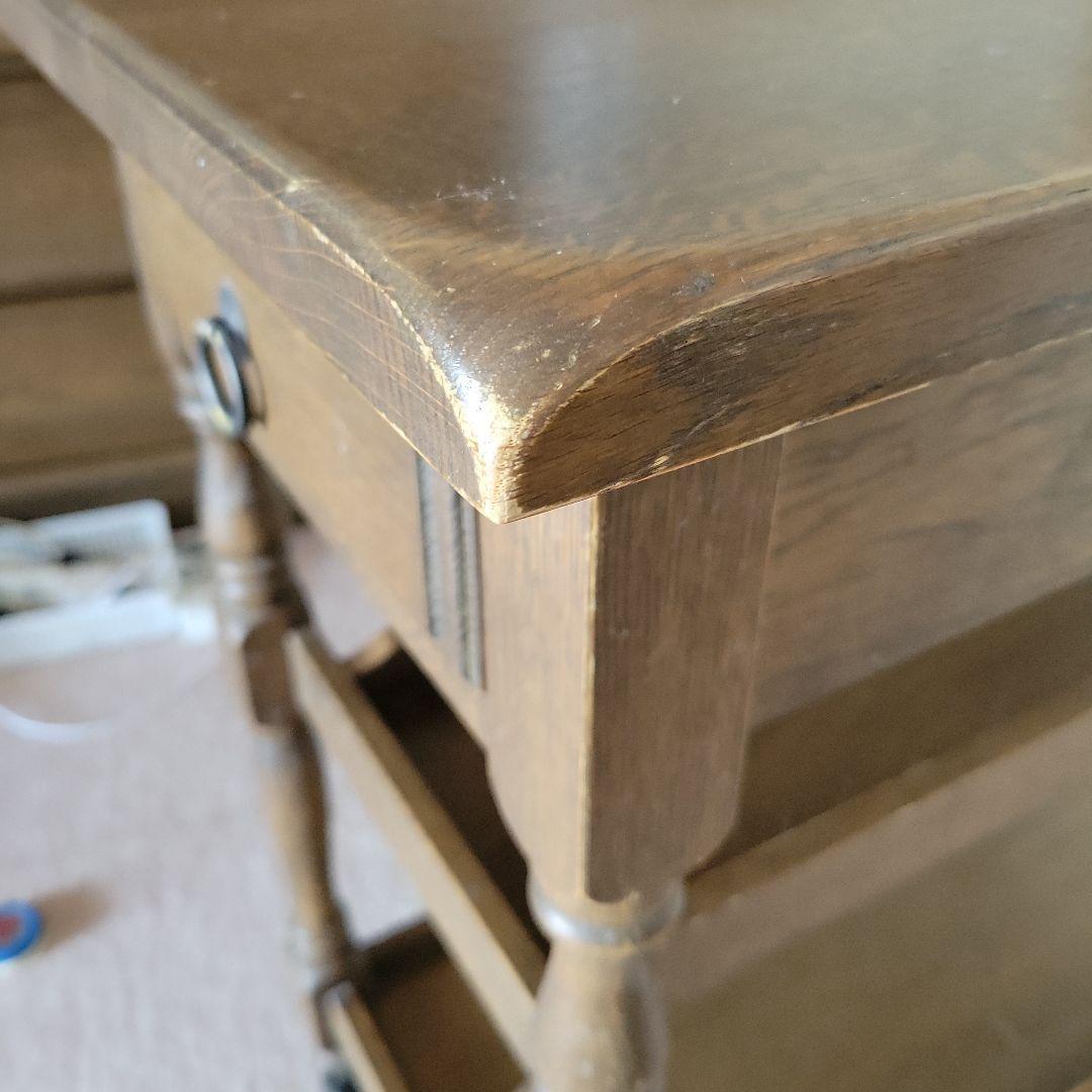 豊田たんす　オーク材　ワゴン　希少　無垢材