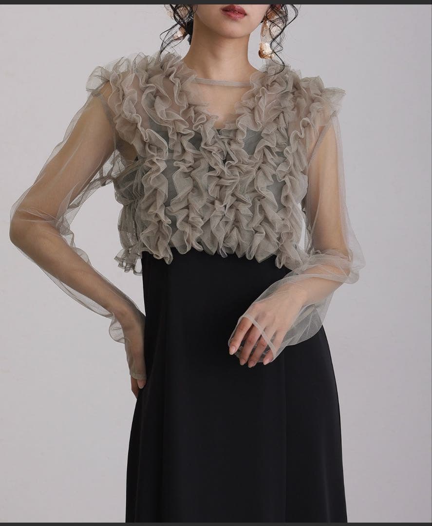 atlo Mサイズ　2wayチュールベスト・キャミワンピース・シアートップス