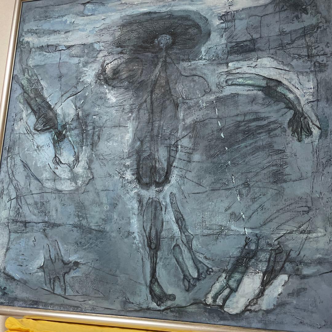 黒田克正『おんな』1979年7月作 ギャラリー取扱作 油彩 抽象画 原画 S25