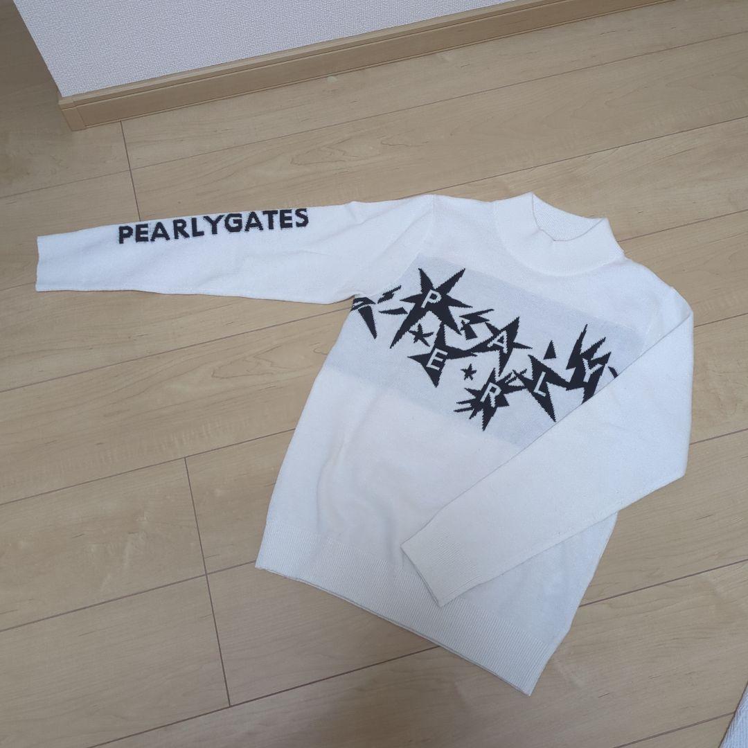 ★美品★PEARLY GATES　ニットベスト付きジャガードロゴニット　サイズ0