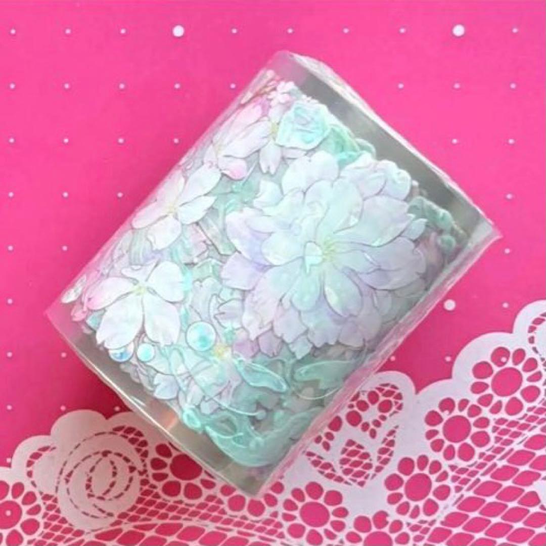 ♡SALE♡ 贝壳光 櫻花薄荷冰 6cm×10m 海外マスキングテープ　ネコ