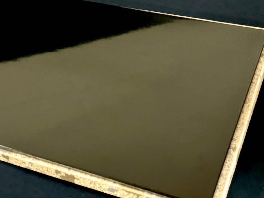 【良品】「祖」 和紙張 真塗 炉 長板 紙箱 茶道具 (27②)