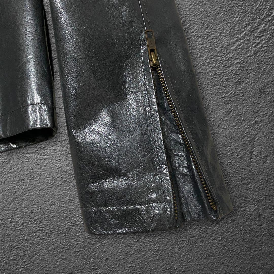 ジャケット・アウター FICCE crocodile embossed leather jacket