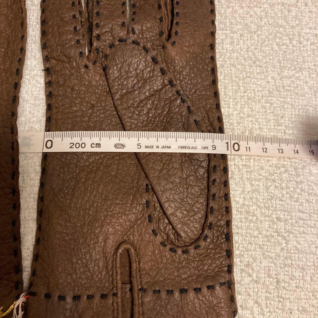 ペッカリー革手袋　手縫い　　　　　　　ブラウン　未使用