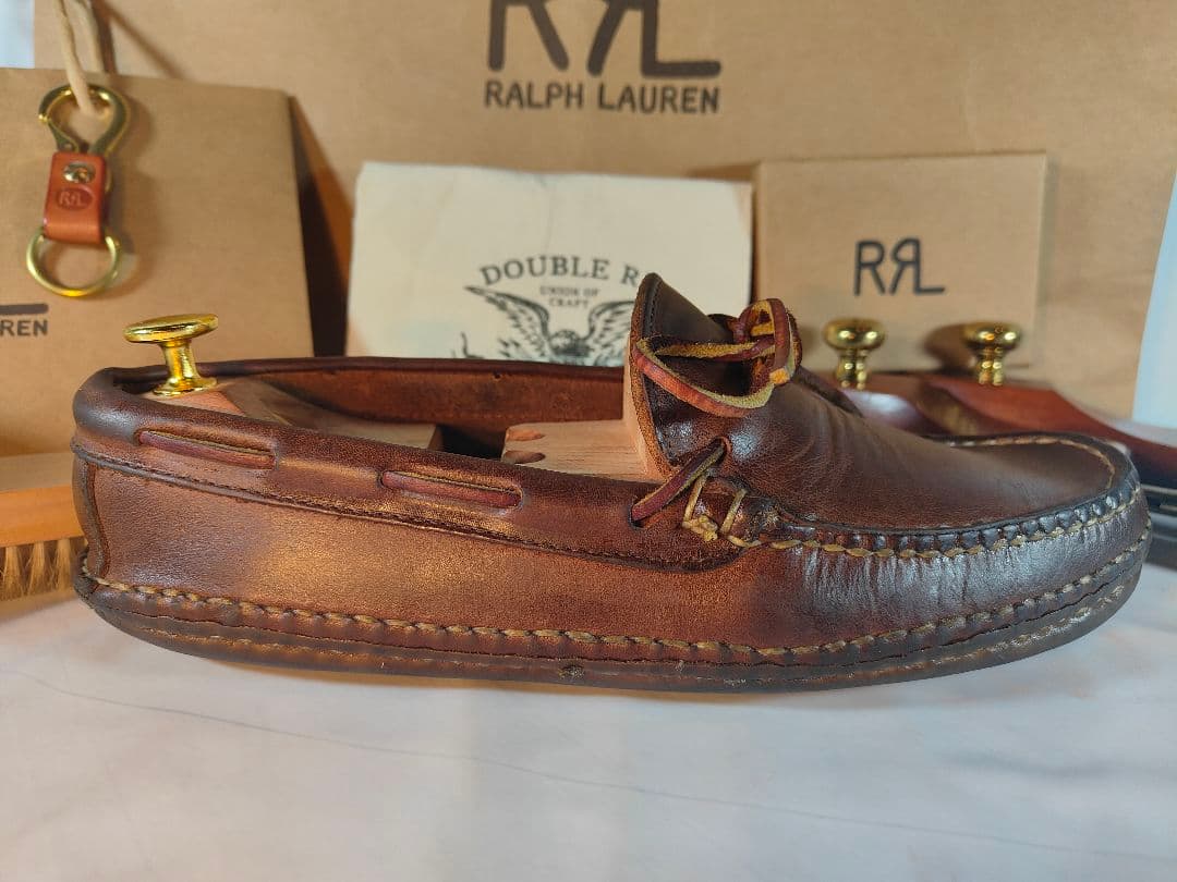 【Vintage】USA製 RALPH LAUREN　モカシンシューズ　高級革靴