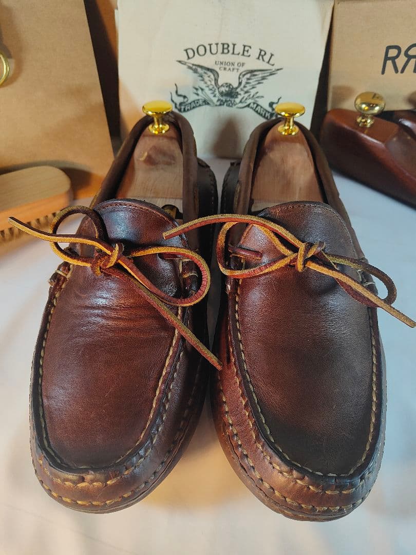 【Vintage】USA製 RALPH LAUREN　モカシンシューズ　高級革靴