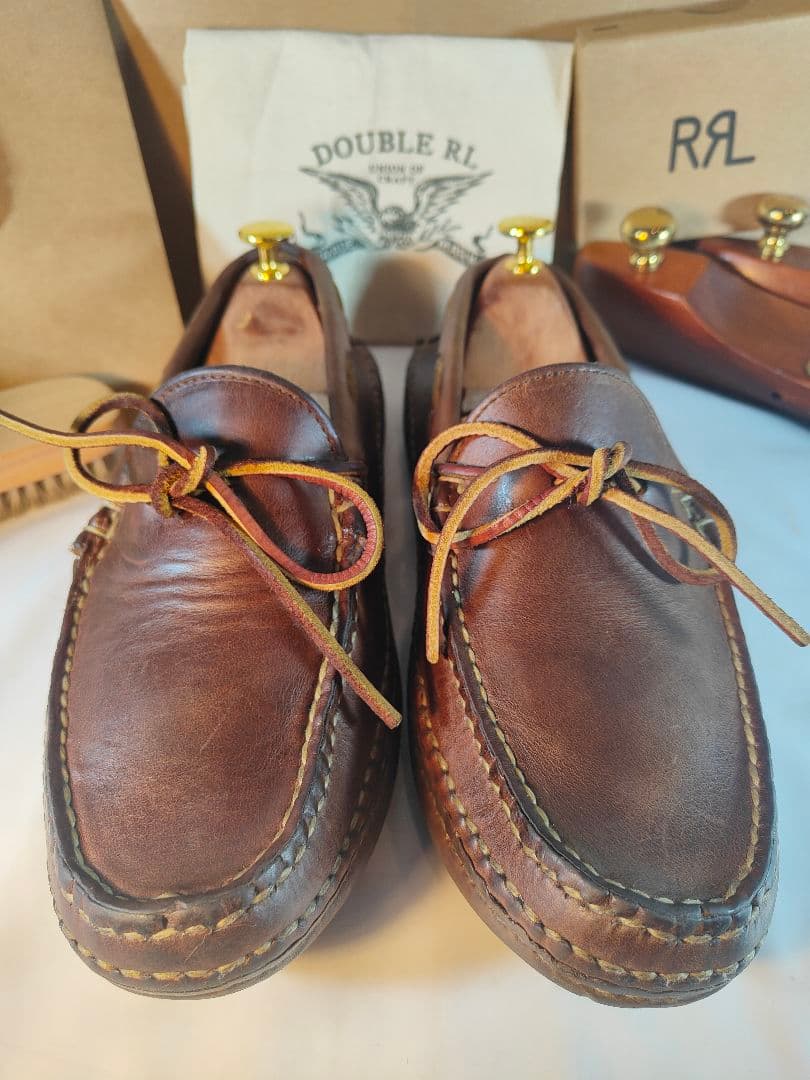 【Vintage】USA製 RALPH LAUREN　モカシンシューズ　高級革靴