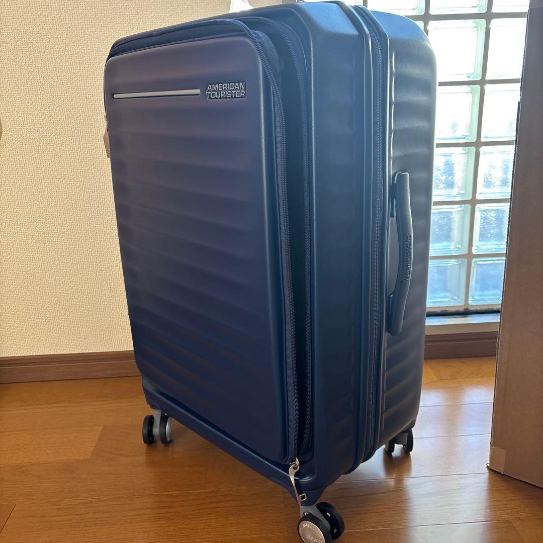 新品☆アメリカンツーリスター77/88Lネイビー拡張機能タグ付きフロントオープン