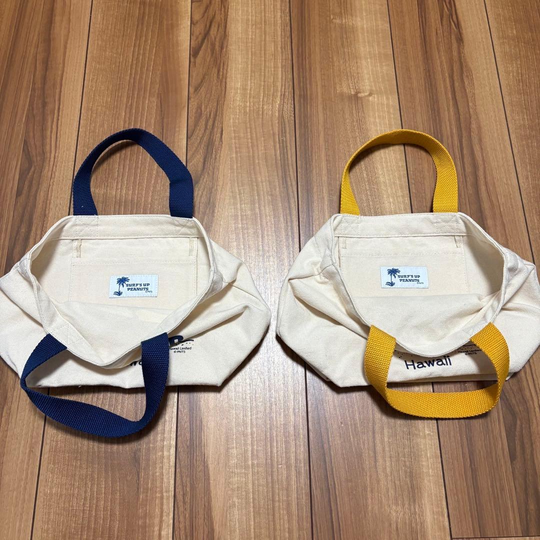 ハワイ限定　日焼けスヌーピー サーフィン リラックス トートバッグ 2点セット