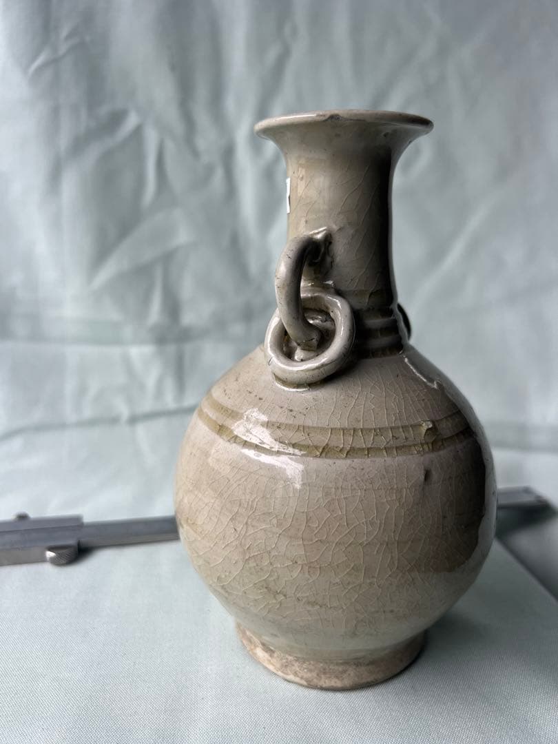 青瓷不遊環瓶  古美術