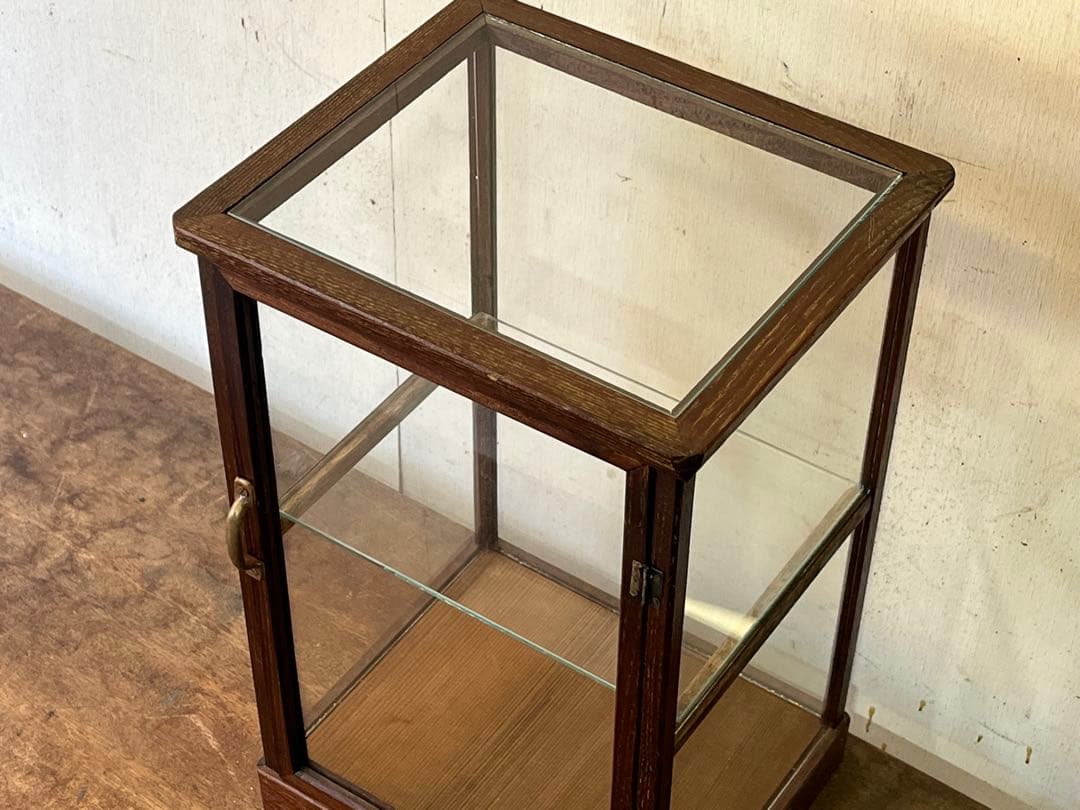 s*2様 昭和レトロ 木枠の小ぶりなショーケース ガラスケース コレクションケー