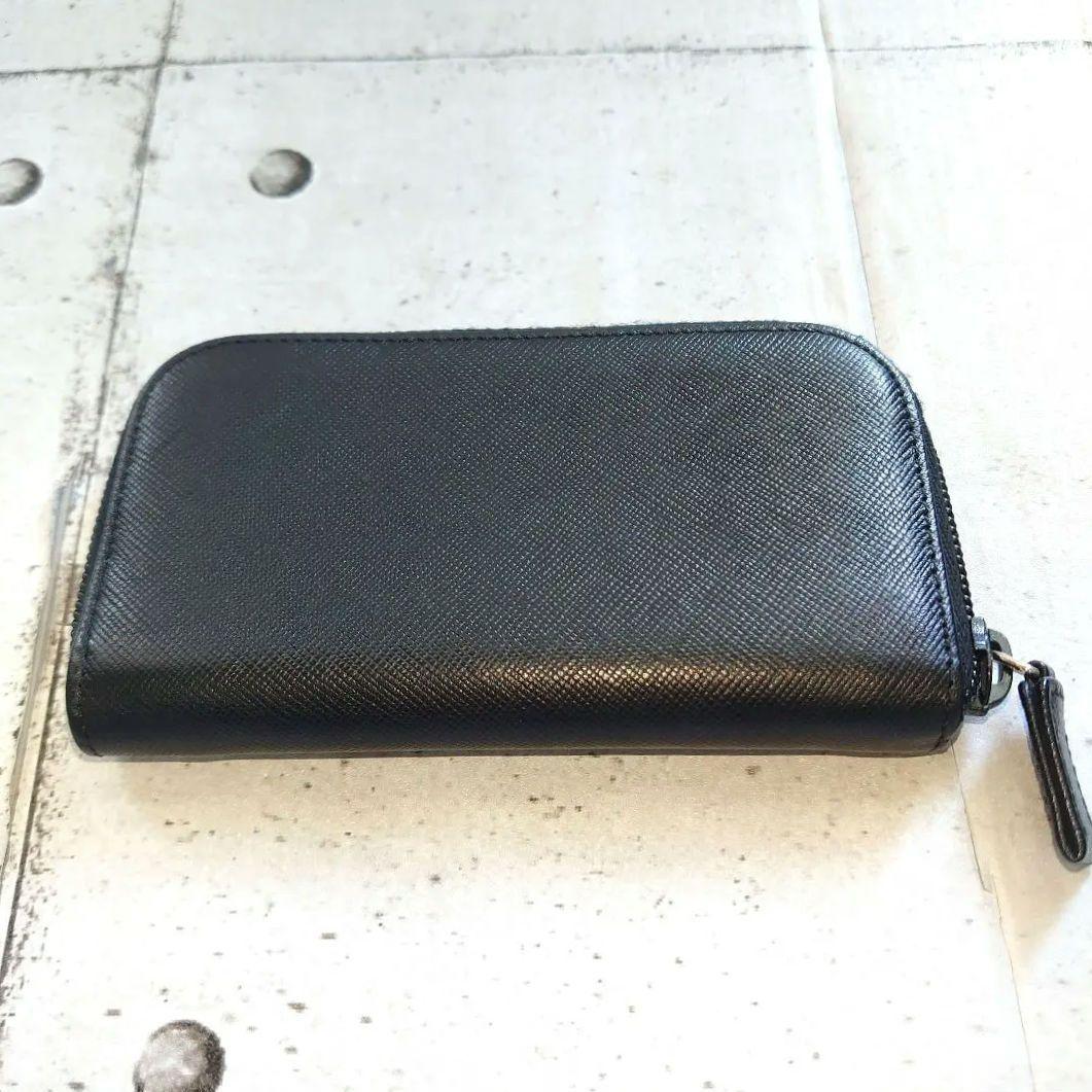 PRADA プラダ キーケース ラウンドファスナー サフィアーノレザー