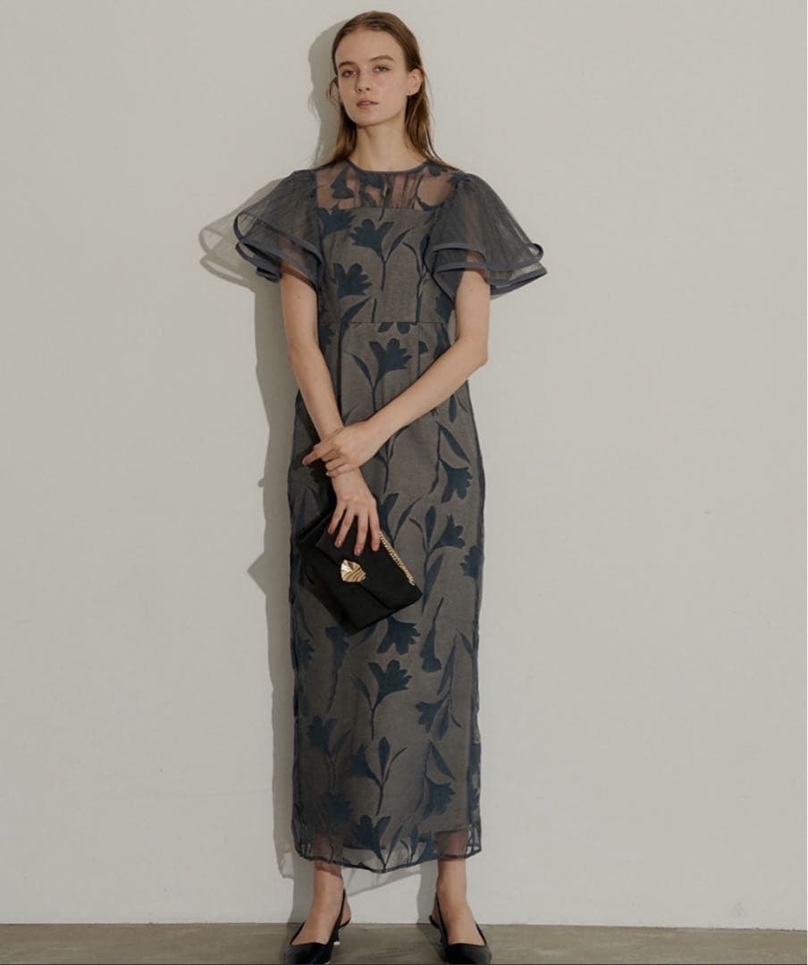LE’RUREリルアー Circurar sleeve flower dress