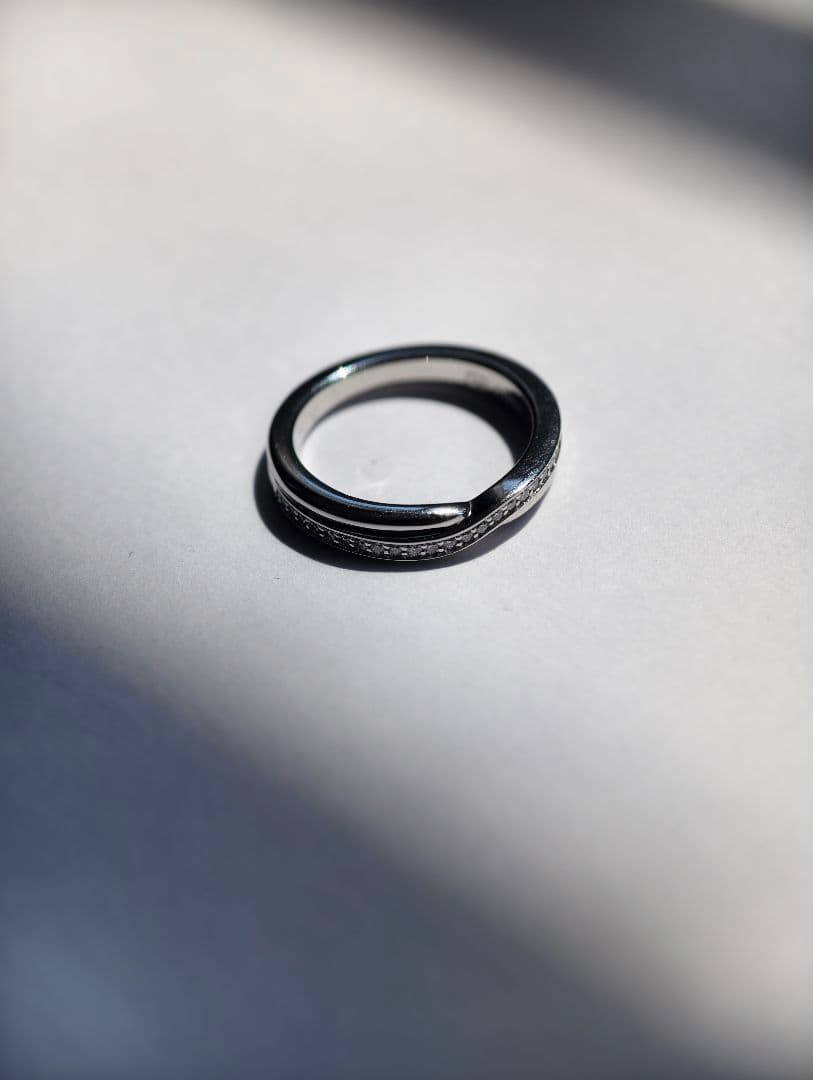 ハリーウィンストン ワンロウパヴェ バンド ダイヤ リング Pt950 JP６号