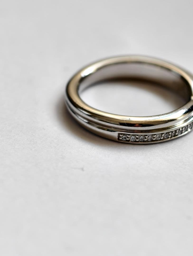 ハリーウィンストン ワンロウパヴェ バンド ダイヤ リング Pt950 JP６号