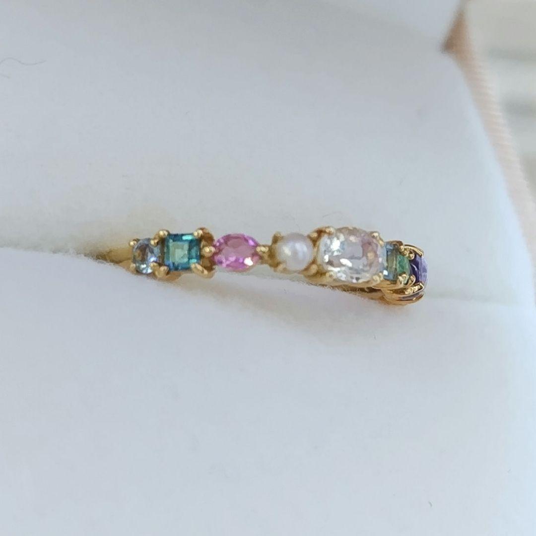 Bizoux 11号 K18YG スノールナ パフメ リング