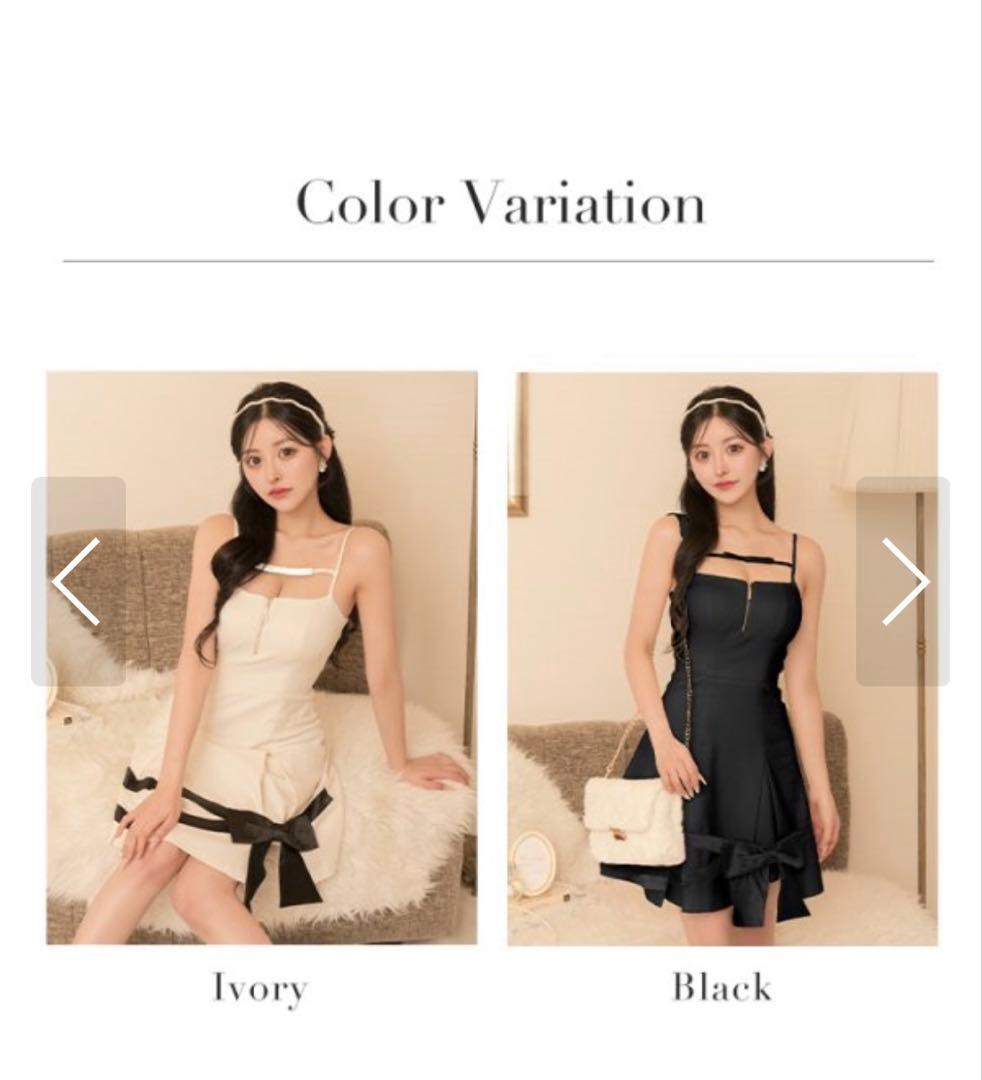 Sugar ブラックリボン付きドレス