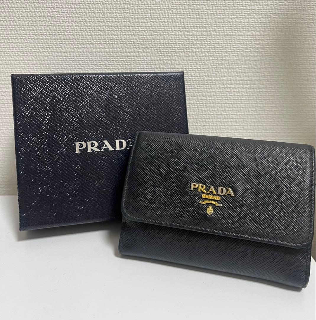 PRADA サフィアーノ　マルチカラー　二つ折り財布