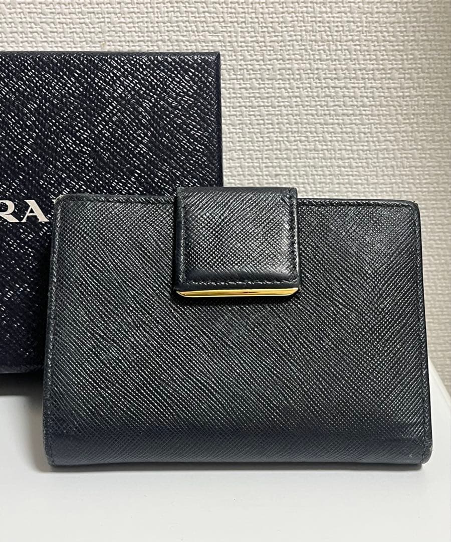 PRADA サフィアーノ　マルチカラー　二つ折り財布
